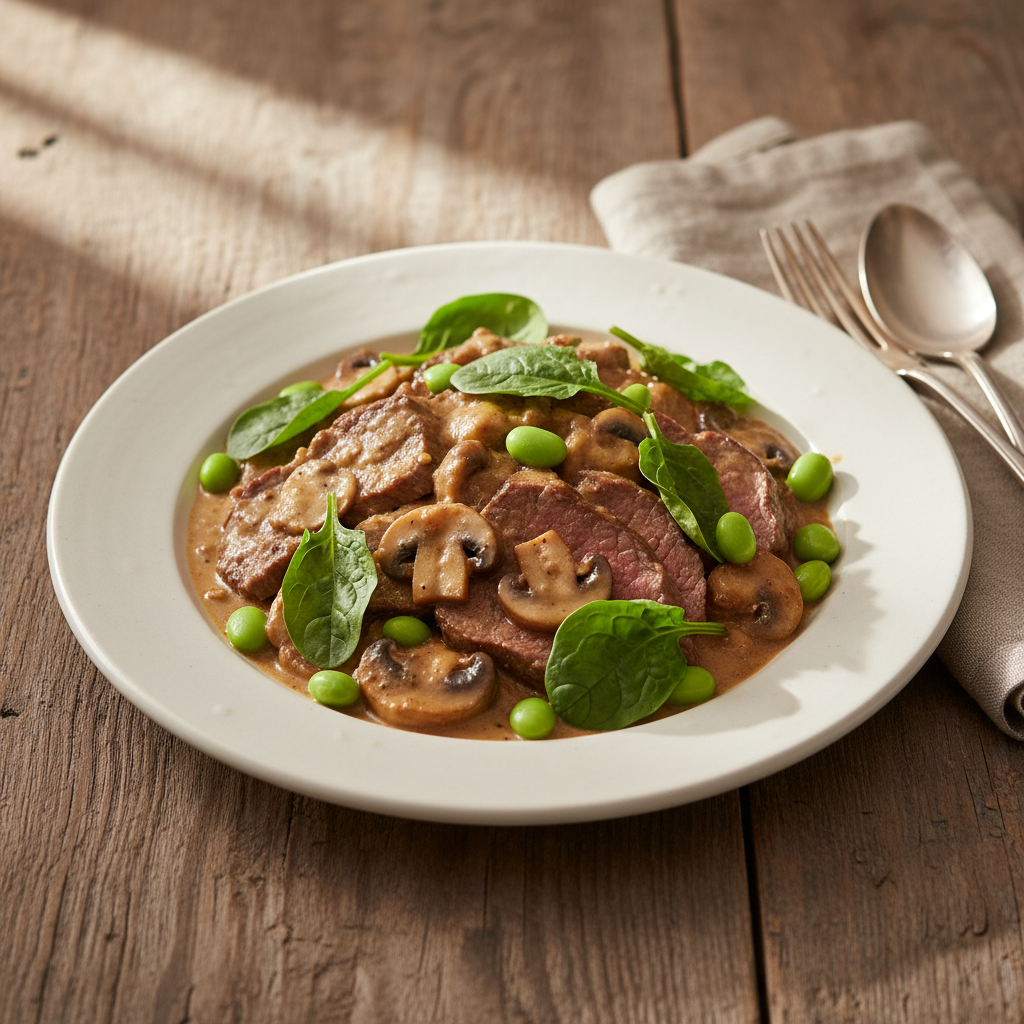 Delightful Creamy Beef with Mushrooms: A Family-Friendly Recipe