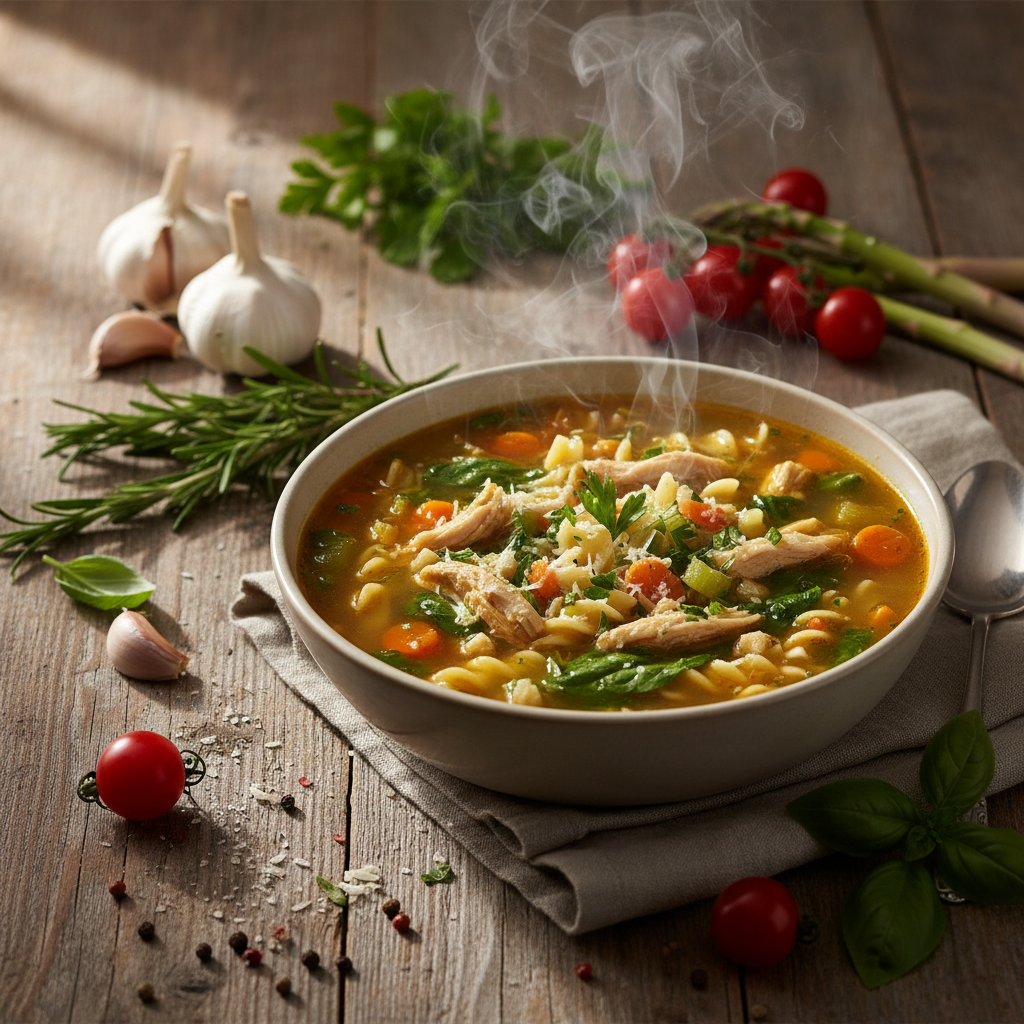 Recreate Authentic Italian Chicken Noodle Soup from Grandma's Kitchen