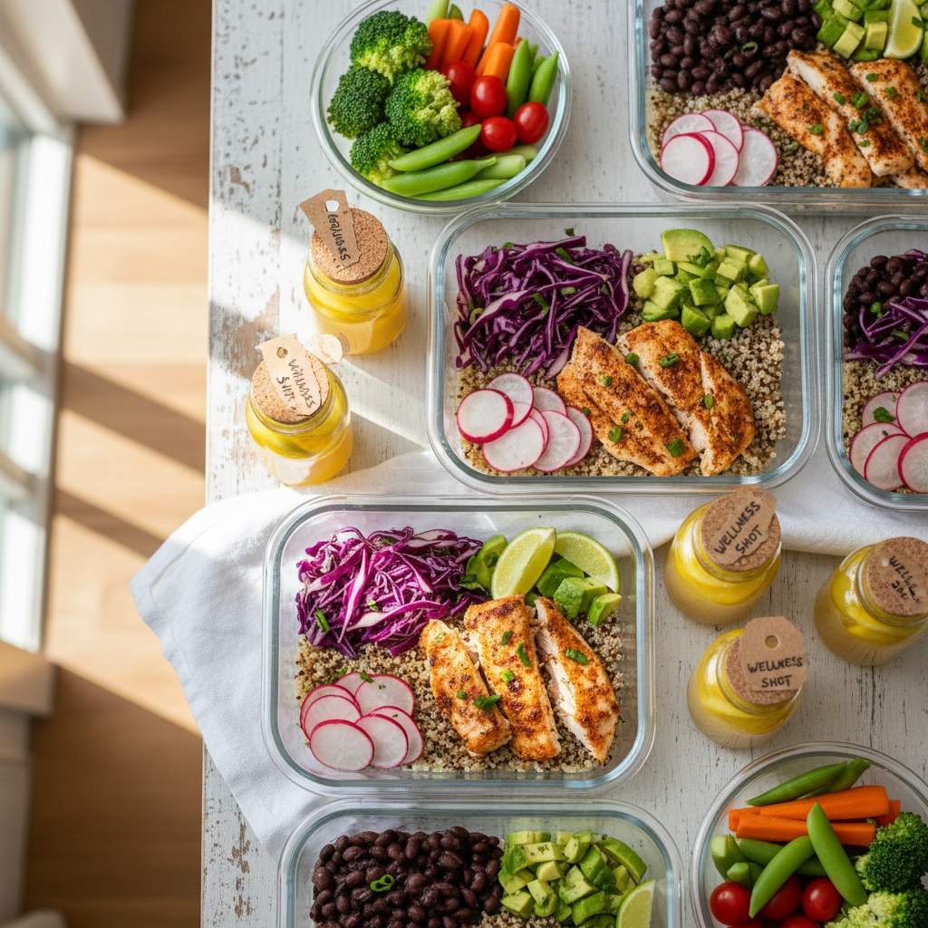 Healthy Meal Planning Made Easy: Delicious Fish Taco Bowls and Wellness Shots